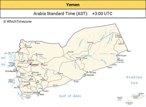 <b>Hora local actual</b> e información geográfica <b>en</b> , <b>Yemen</b>. . Horario actual en yemen
